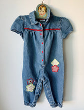 Load image into Gallery viewer, Vintage Denim Patch Romper