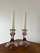 Load image into Gallery viewer, Lilac Glass Candle Holder