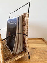 Load image into Gallery viewer, Seagrass and Iron Book/Mag Holder
