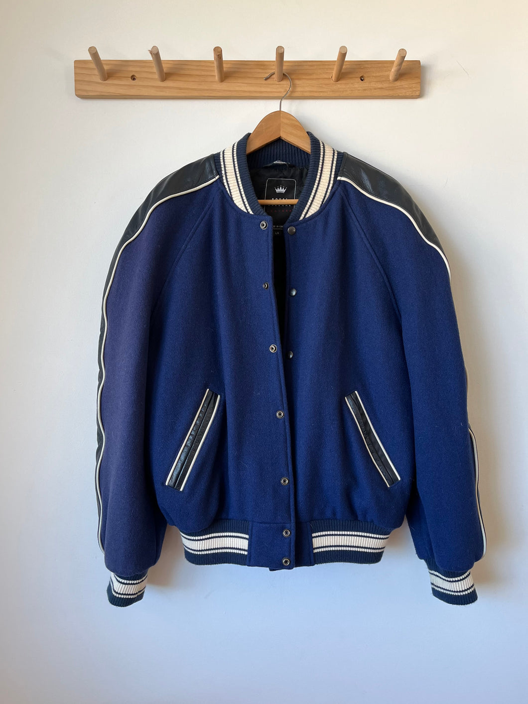 Vintage Wool & Leather Letterman Bomber