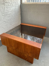 Load image into Gallery viewer, Heavy Smoked Glass Teak Coffee Table
