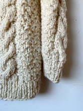 Load image into Gallery viewer, Cream Wool Cable Knit Sweater
