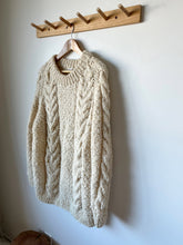 Load image into Gallery viewer, Cream Wool Cable Knit Sweater
