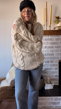 Load image into Gallery viewer, Cream Wool Cable Knit Sweater
