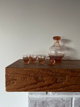 Load image into Gallery viewer, Art Deco Depression Glass Decanter and Glasses

