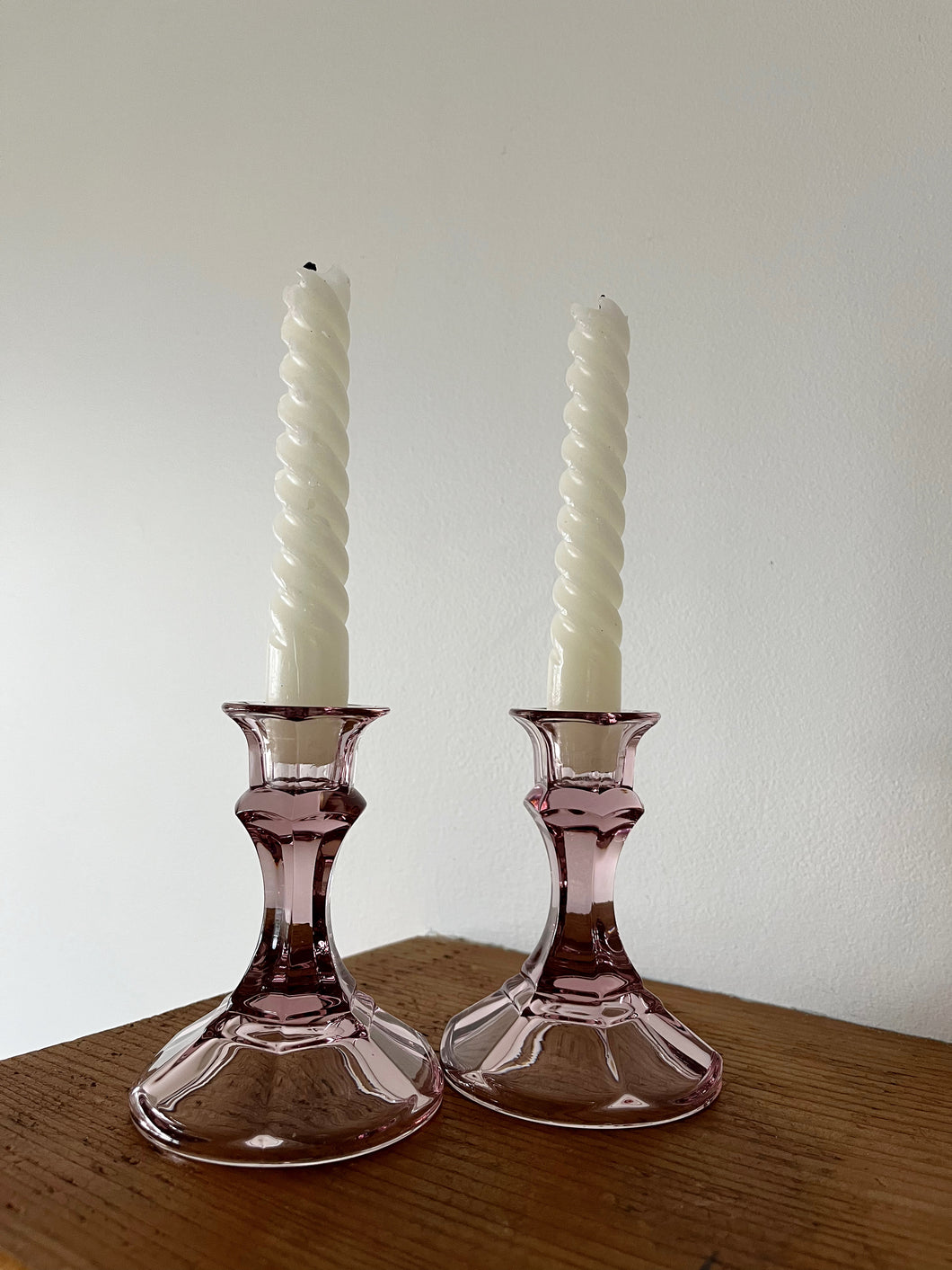 Lilac Glass Candle Holder