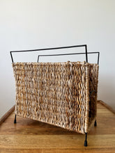 Load image into Gallery viewer, Seagrass and Iron Book/Mag Holder
