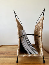 Load image into Gallery viewer, Seagrass and Iron Book/Mag Holder
