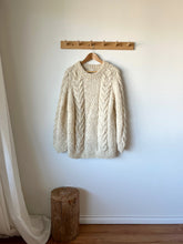 Load image into Gallery viewer, Cream Wool Cable Knit Sweater
